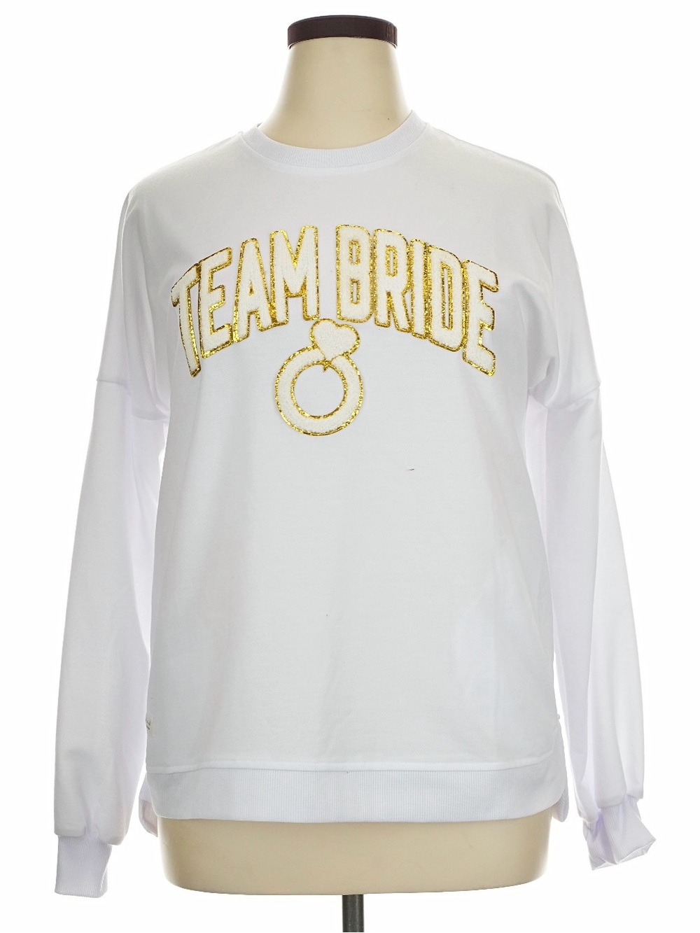Simply Southern NWT Team Bride Sparkle Crewneck Sweatshirt w/ Pockets